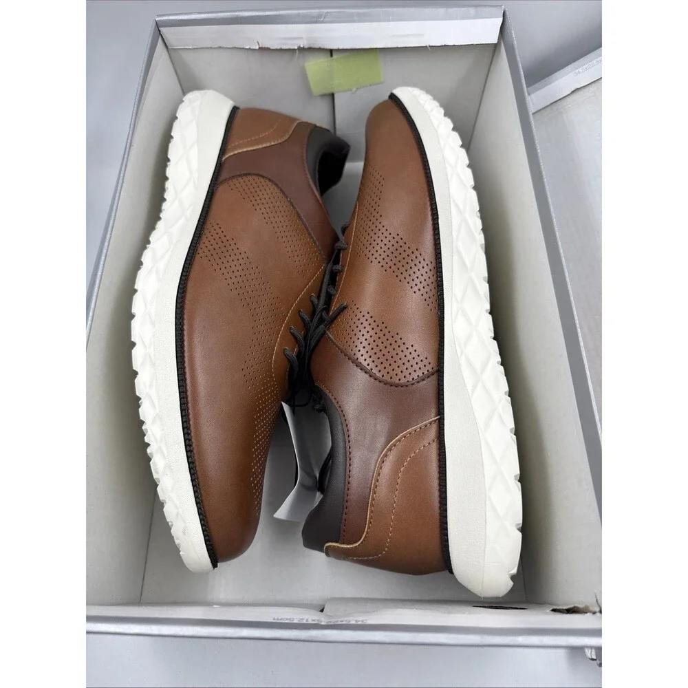 Perry Ellis Portfolio Ultra Foam Men's Casual Lace Shoes - Brown Size 10.5 New